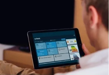Consultation d’une projection DPE apihom sur tablette